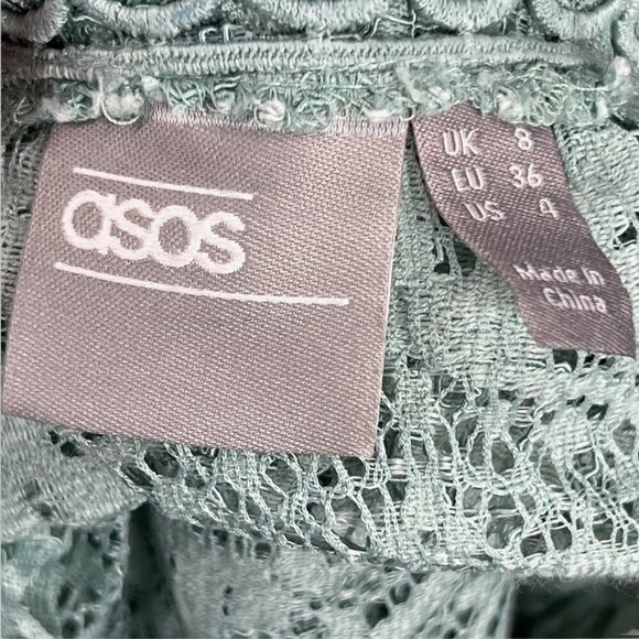 ASOS Maternity 8 Flutter Sleeves Midi Wrap Dress Sheer Not Lined - Picture 5 of 11